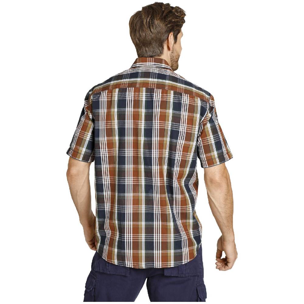 Jan Vanderstorm Kurzarmhemd REEDO Rost Blau Kariert