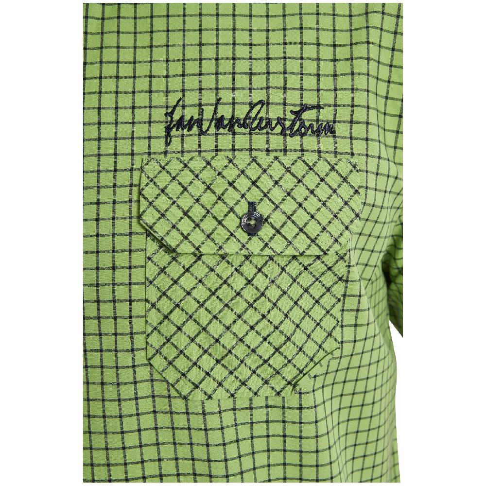 Jan Vanderstorm Kurzarmhemd RUTGER Hellgrün Kariert