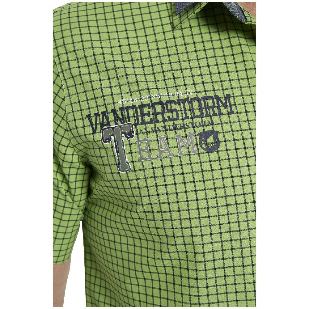 Jan Vanderstorm Kurzarmhemd RUTGER Hellgrün Kariert