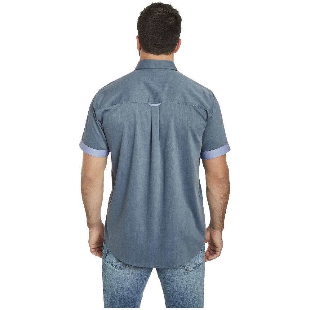 Jan Vanderstorm Kurzarmhemd THJORVEN Blau Gestreift