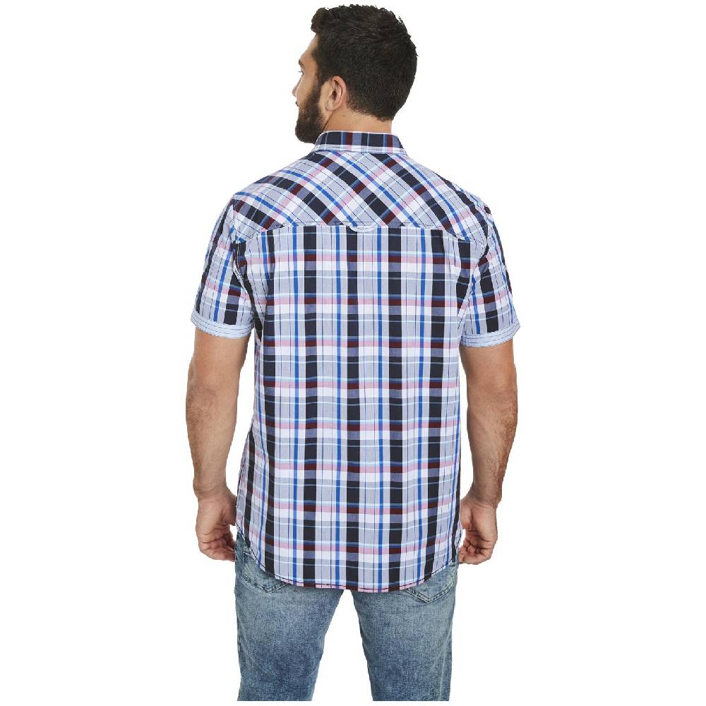 Jan Vanderstorm Kurzarmhemd WENTZEL Dunkelblau Kariert