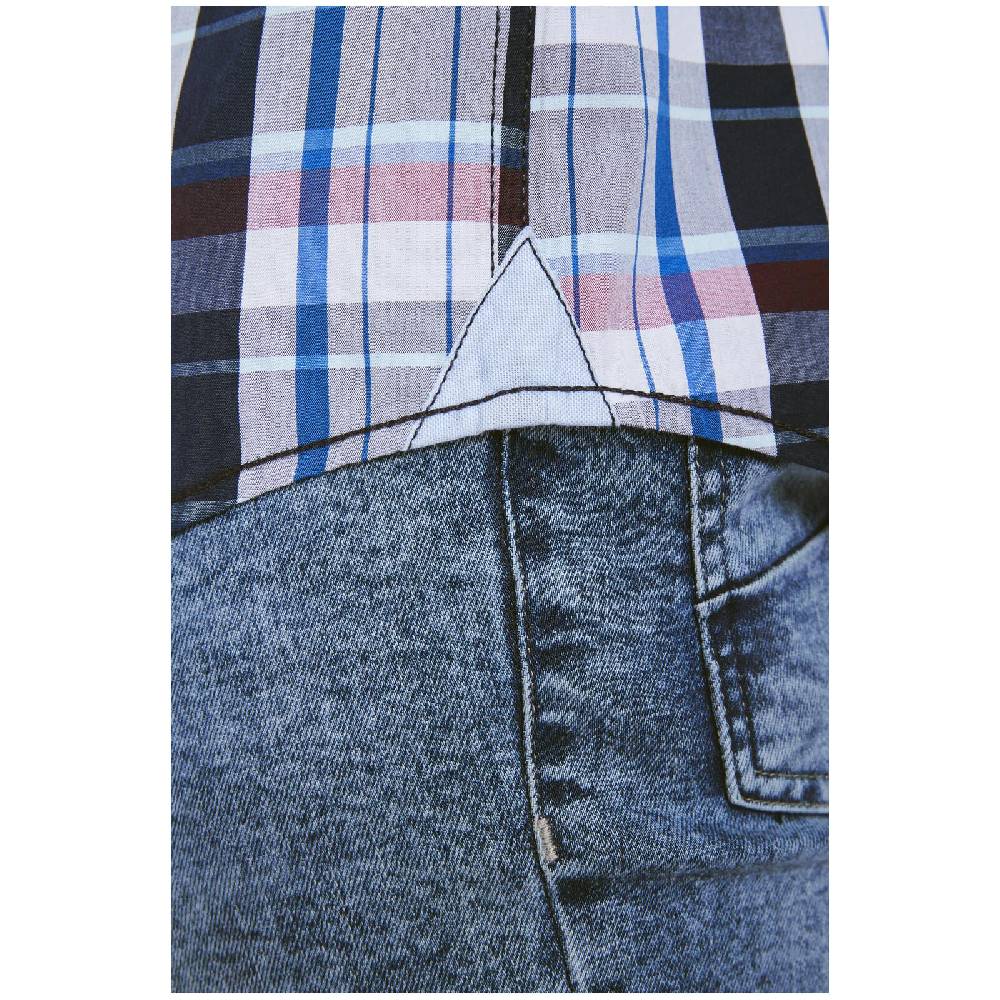 Jan Vanderstorm Kurzarmhemd WENTZEL Dunkelblau Kariert