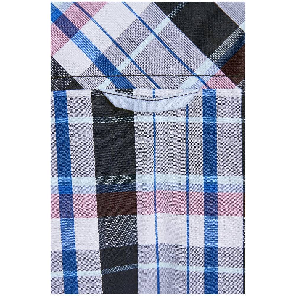 Jan Vanderstorm Kurzarmhemd WENTZEL Dunkelblau Kariert