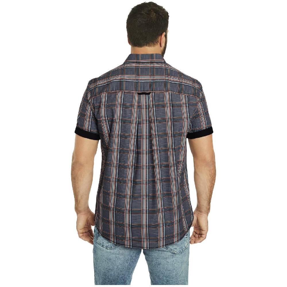 Jan Vanderstorm Kurzarmhemd ZESAR Dunkelgrau Kariert