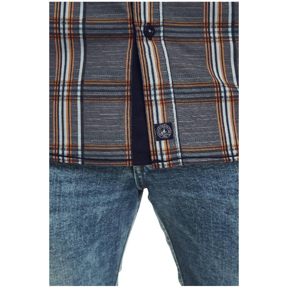 Jan Vanderstorm Kurzarmhemd ZESAR Dunkelgrau Kariert