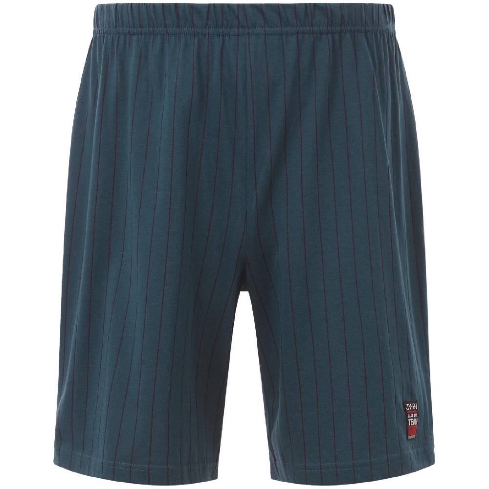 Jan Vanderstorm Kurze Schlafhose BARO petrol gestreift