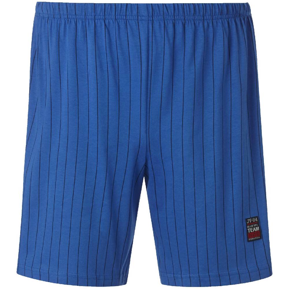 Jan Vanderstorm Kurze Schlafhose BARO royal blau gestreift