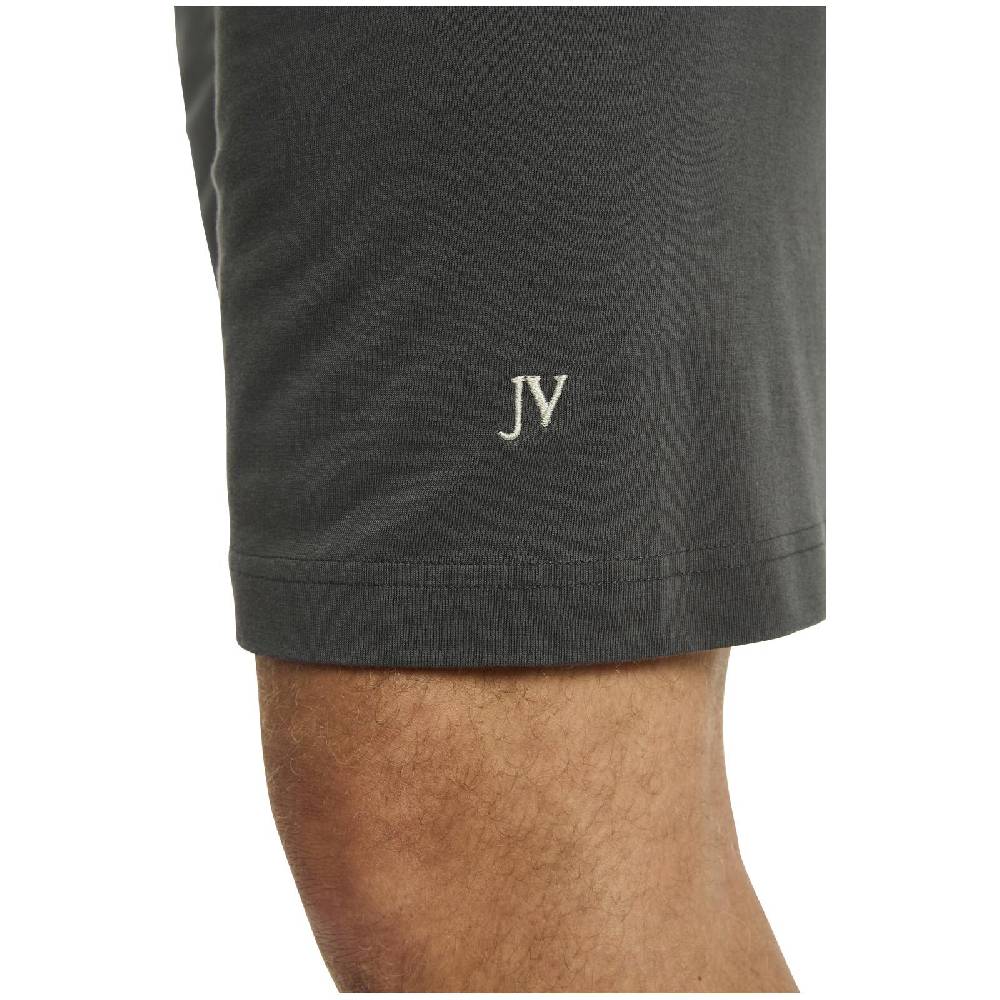 Jan Vanderstorm Kurzer Schlafanzug AUDUN Dunkelgrau Gelb