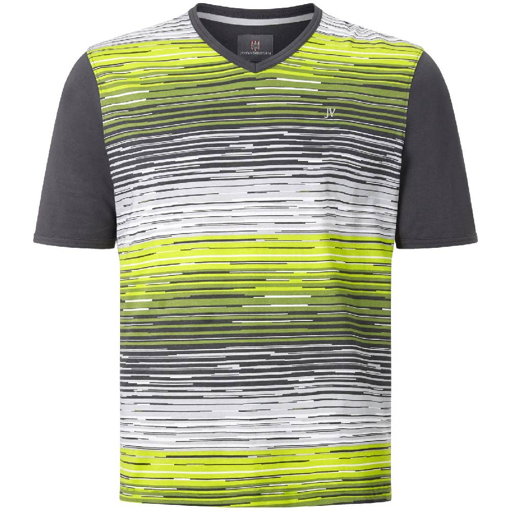 Jan Vanderstorm Kurzer Schlafanzug AUDUN Dunkelgrau Gelb