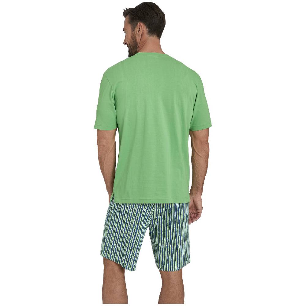 Jan Vanderstorm Kurzer Schlafanzug BARTOLV Grün Gemustert