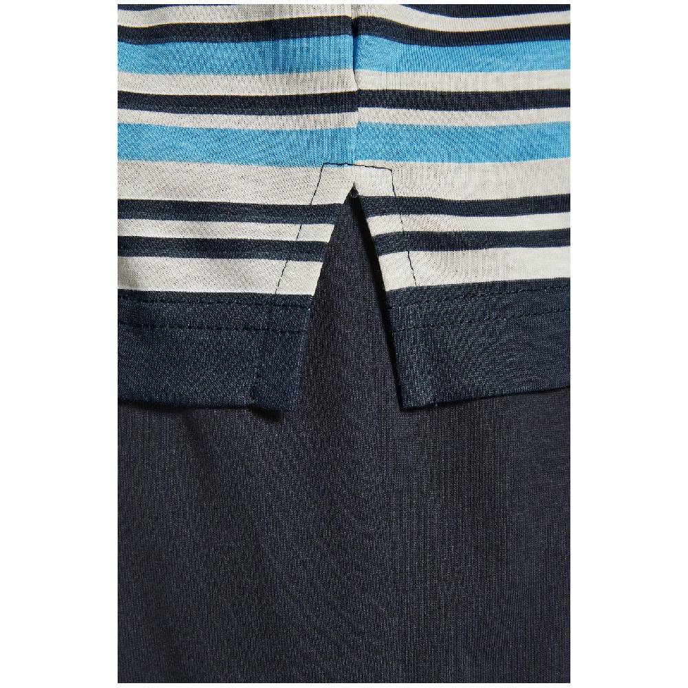 Jan Vanderstorm Kurzer Schlafanzug DOSSARD Dunkelblau Gestreift