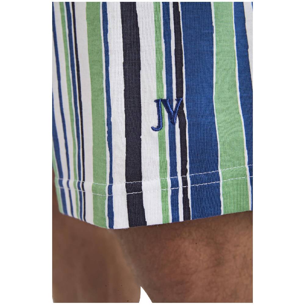 Jan Vanderstorm Kurzer Schlafanzug FREDSTEIN Royal Blau Gemustert