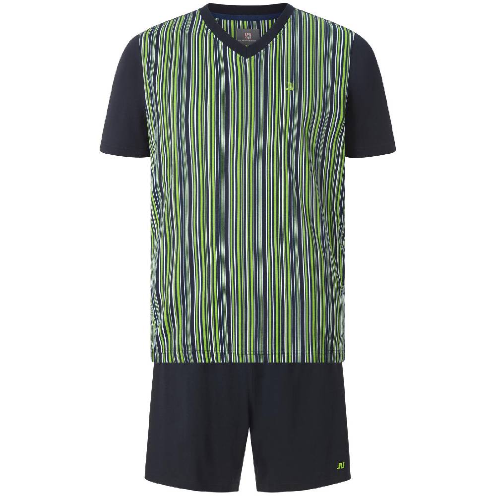 Jan Vanderstorm Kurzer Schlafanzug HELMWALD dunkelblau gestreift