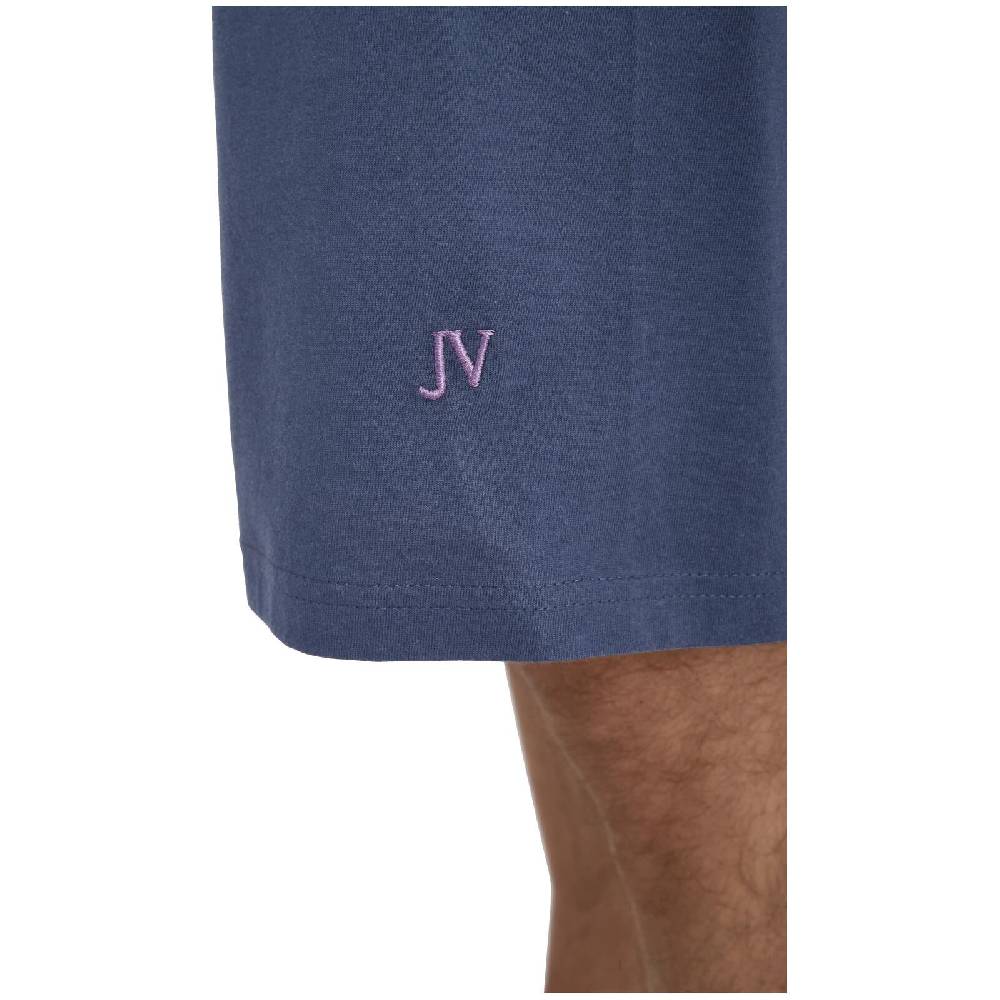 Jan Vanderstorm Kurzer Schlafanzug HERMOD Blau Gemustert