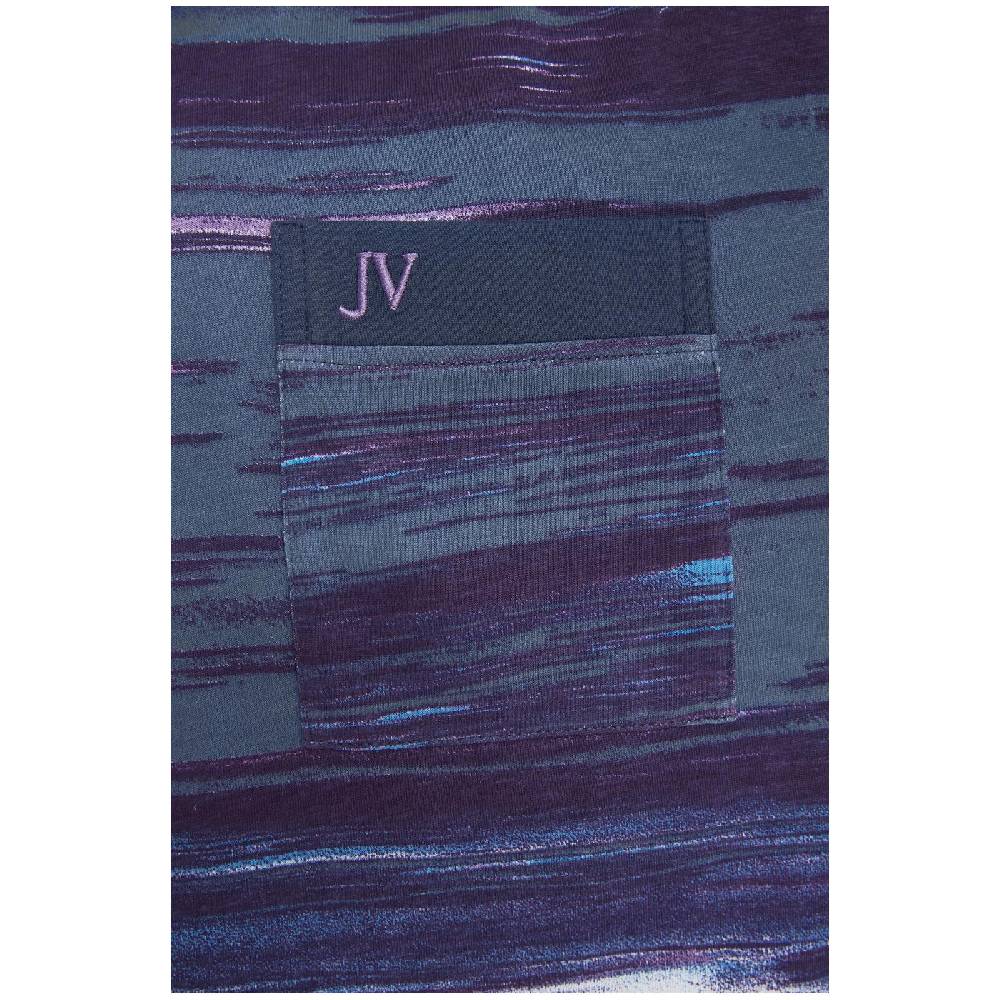 Jan Vanderstorm Kurzer Schlafanzug HERMOD Blau Gemustert