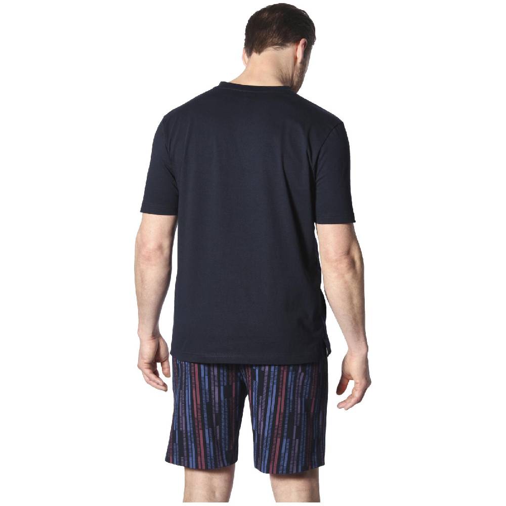 Jan Vanderstorm Kurzer Schlafanzug LENJO Dunkelblau