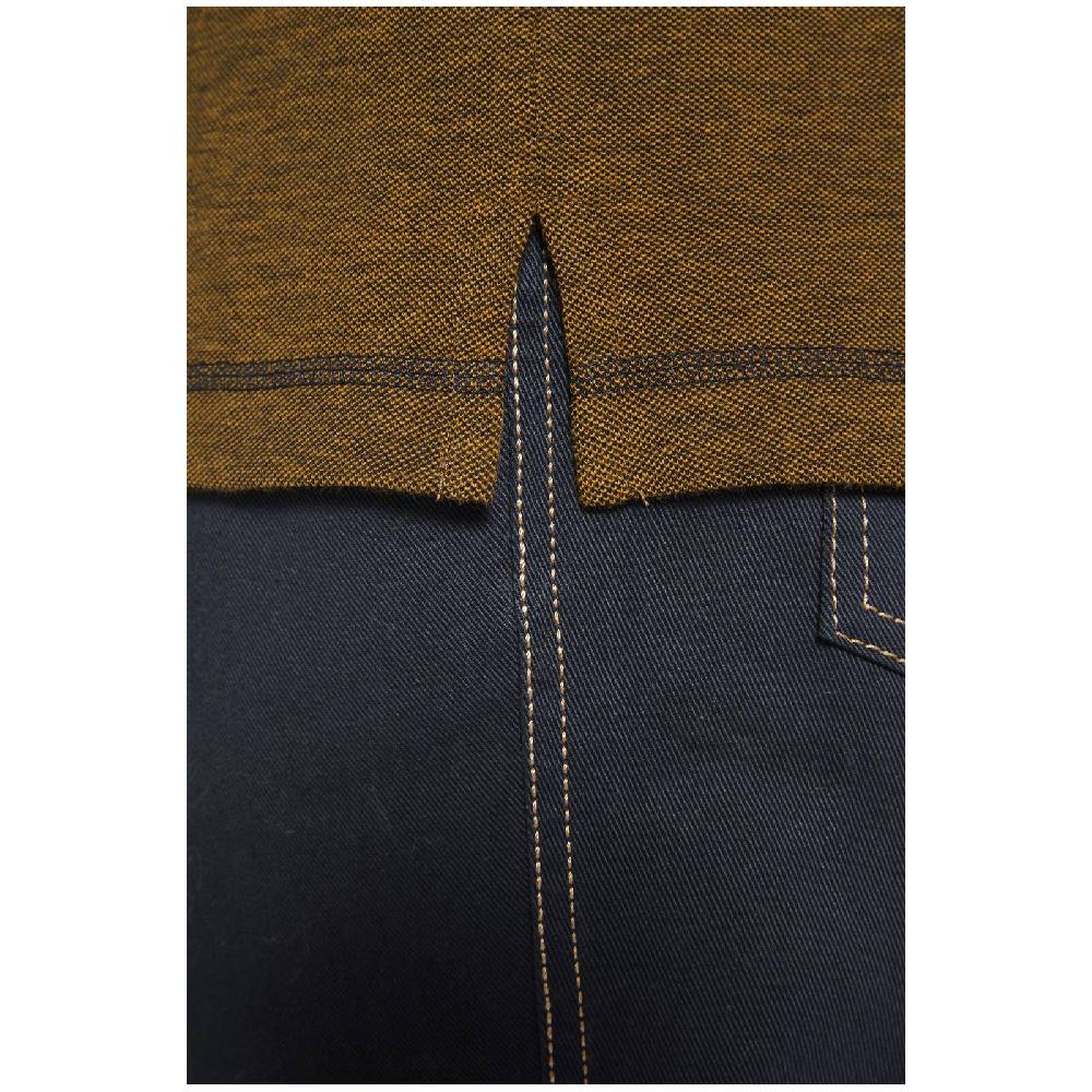 Jan Vanderstorm Langarm-Poloshirt JUHANI Dunkelorange Melange