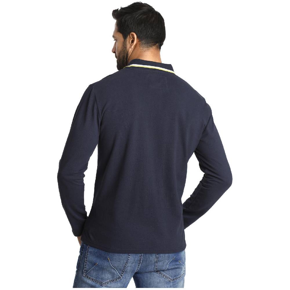 Jan Vanderstorm Langarm-Poloshirt RADOMIR Dunkelblau