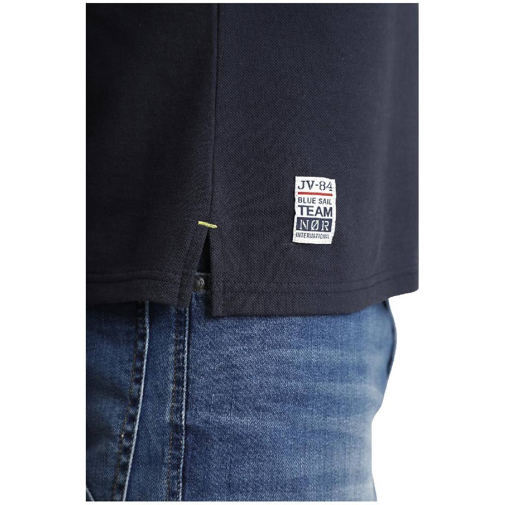 Jan Vanderstorm Langarm-Poloshirt RADOMIR Dunkelblau