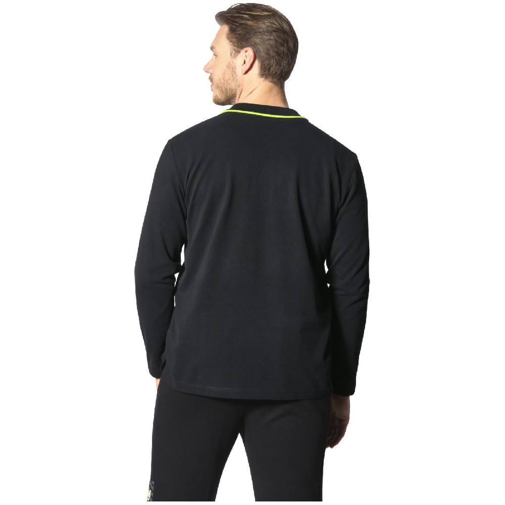 Jan Vanderstorm Langarm-Poloshirt SIGURDHILD Schwarz