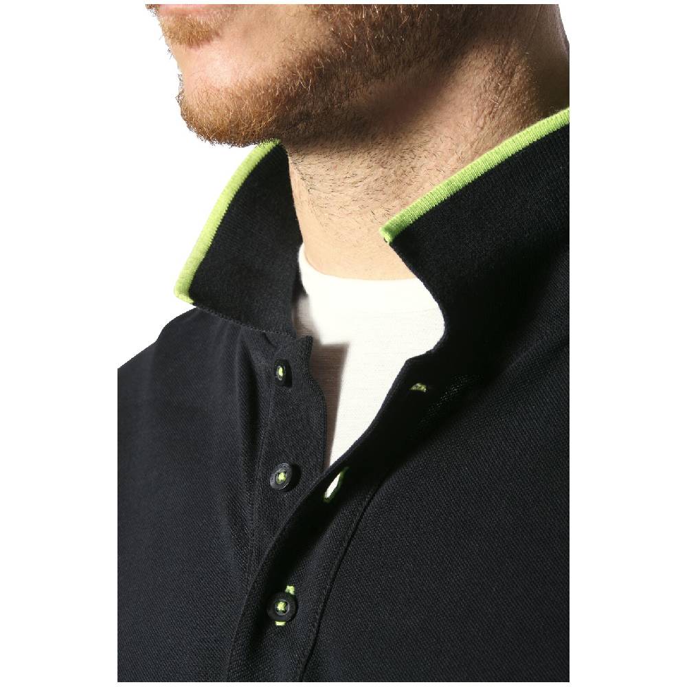 Jan Vanderstorm Langarm-Poloshirt SIGURDHILD Schwarz