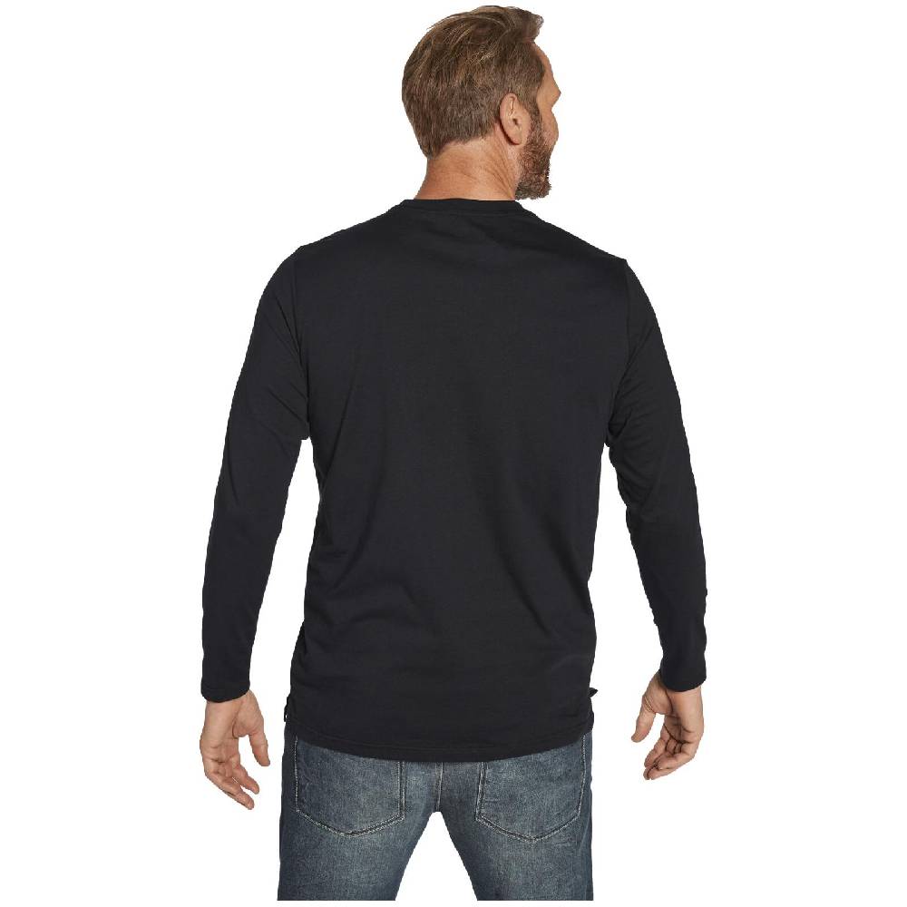 Jan Vanderstorm Langarmshirt REEVERT Schwarz Bedruckt