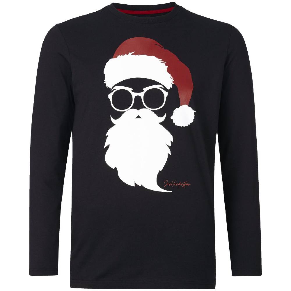 Jan Vanderstorm Langarmshirt REEVERT schwarz bedruckt