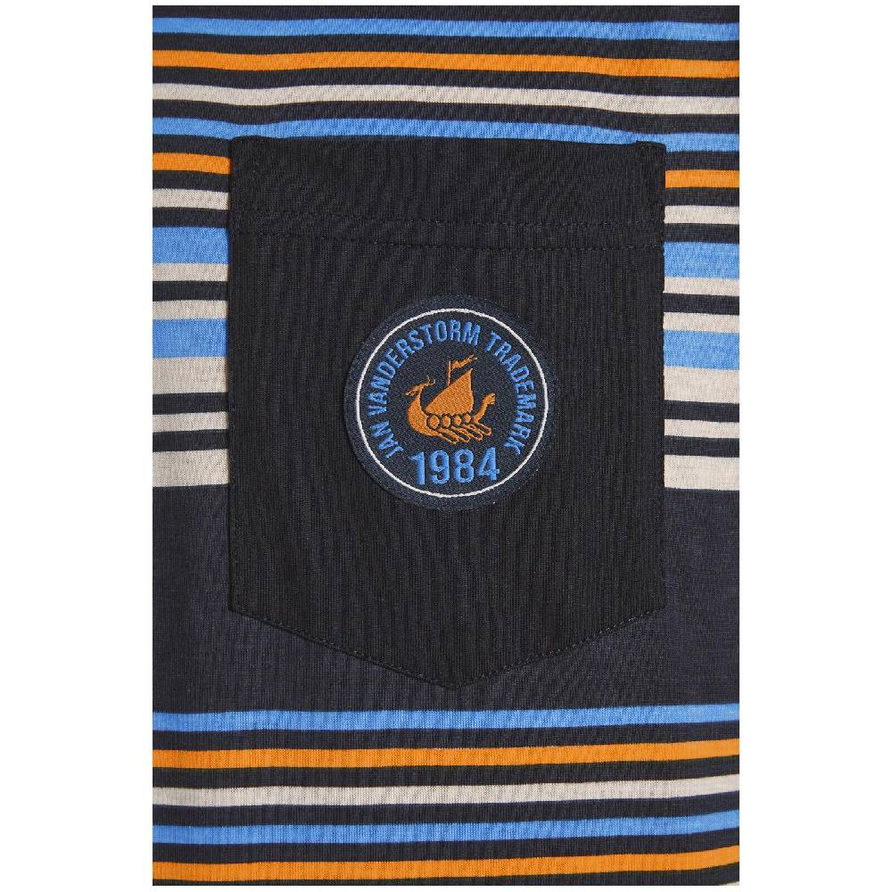 Jan Vanderstorm Nachthemd ANNSTEIN Dunkelblau Gestreift