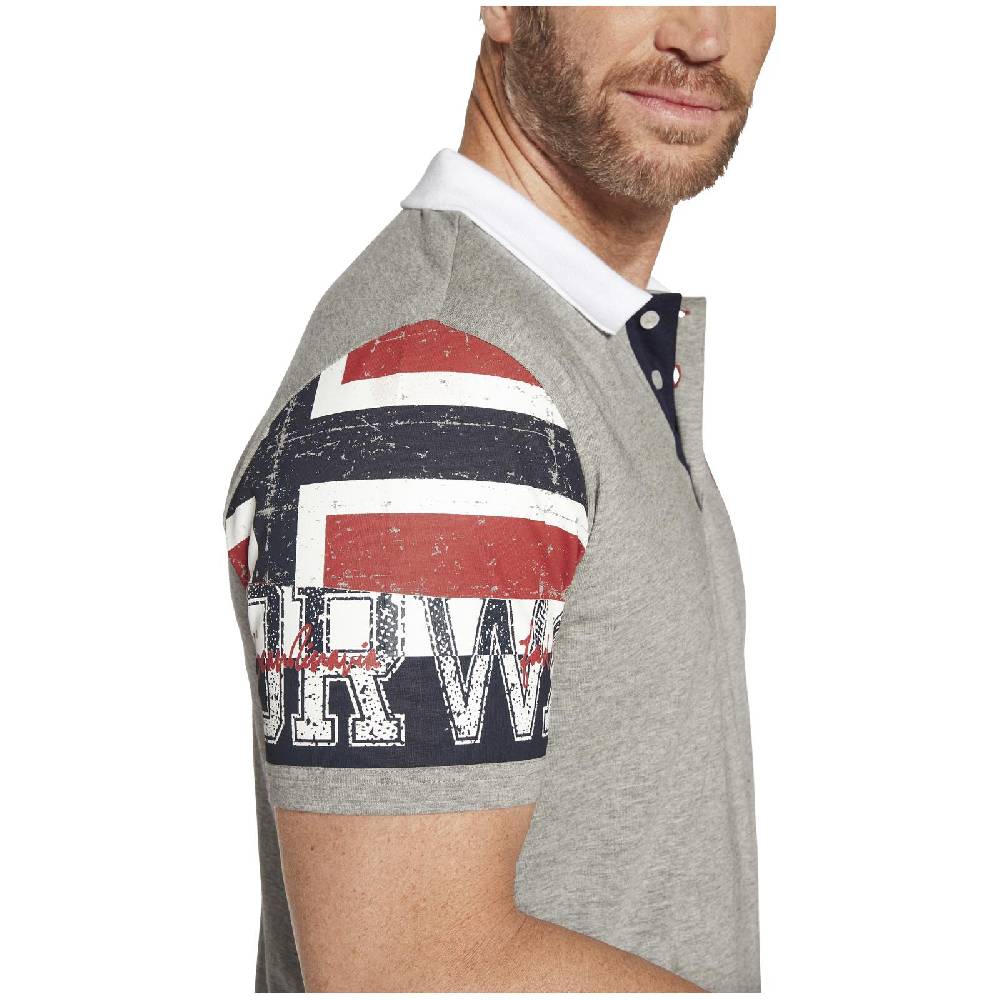 Jan Vanderstorm Poloshirt DAGINO Silbergrau Melange