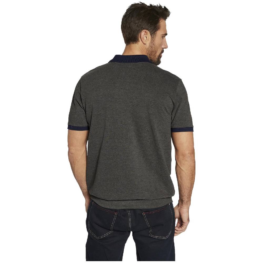 Jan Vanderstorm Poloshirt ERLING Dunkelgrau Melange