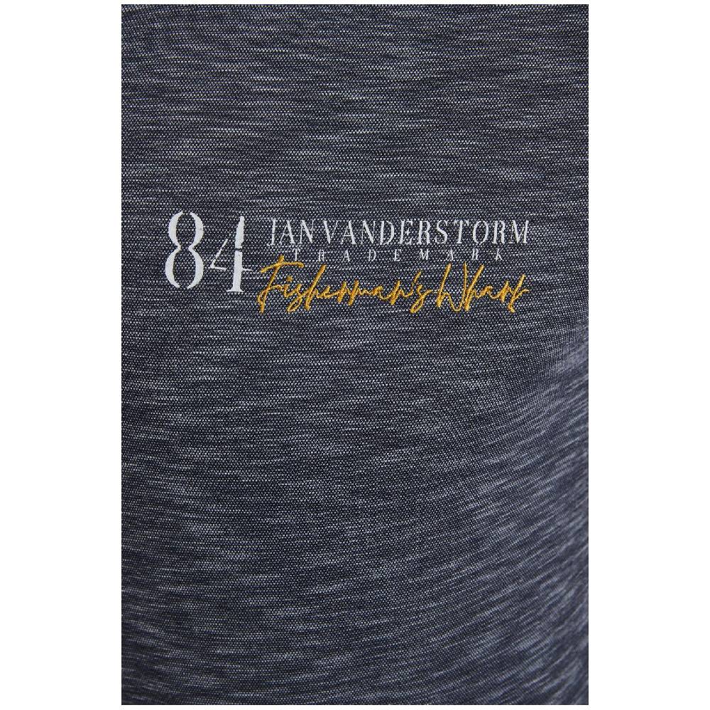 Jan Vanderstorm Poloshirt IBENHARD Dunkelblau Melange