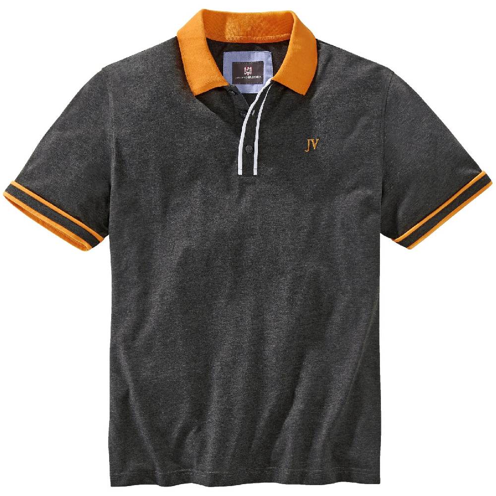 Jan Vanderstorm Poloshirt ISFRIED Dunkelgrau Melange