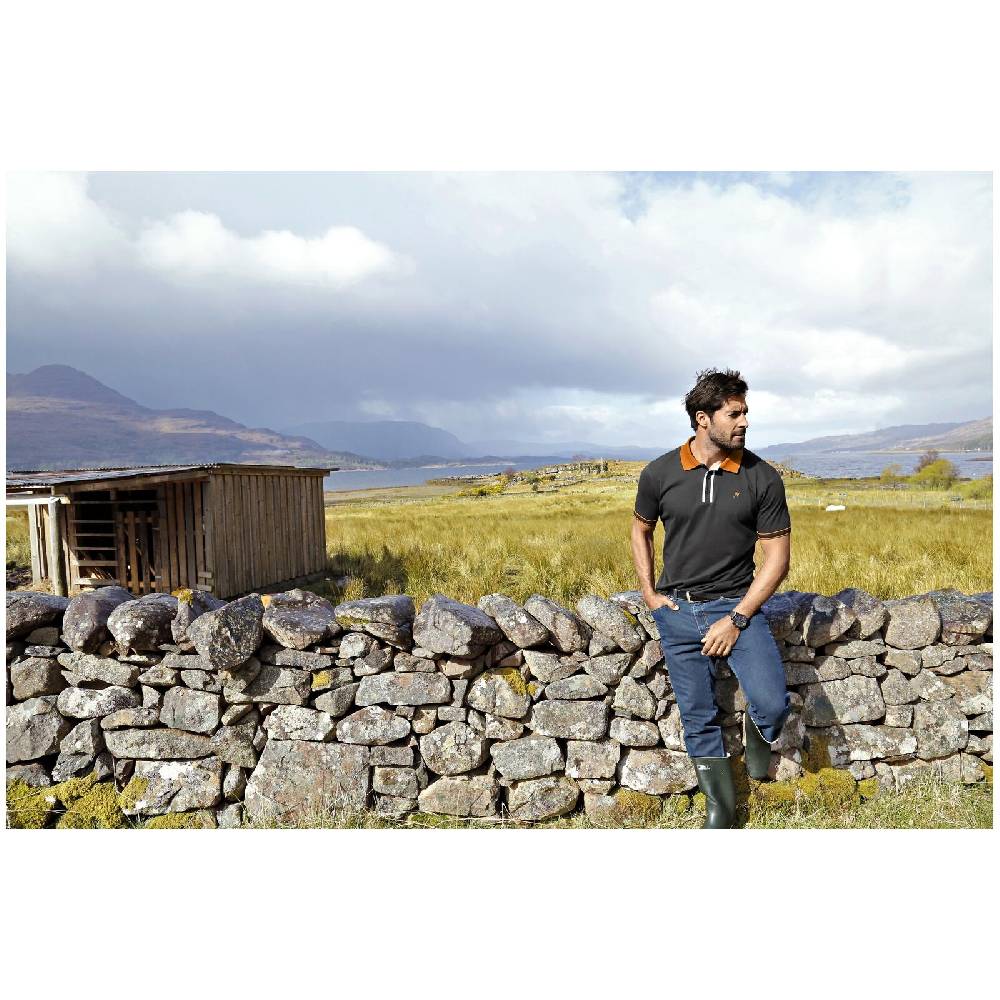 Jan Vanderstorm Poloshirt ISFRIED Dunkelgrau Melange