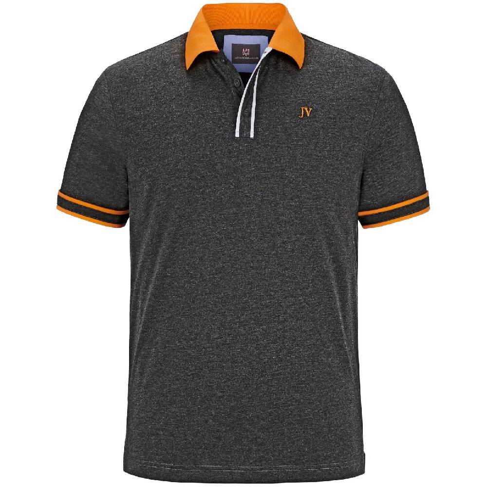 Jan Vanderstorm Poloshirt ISFRIED dunkelgrau melange
