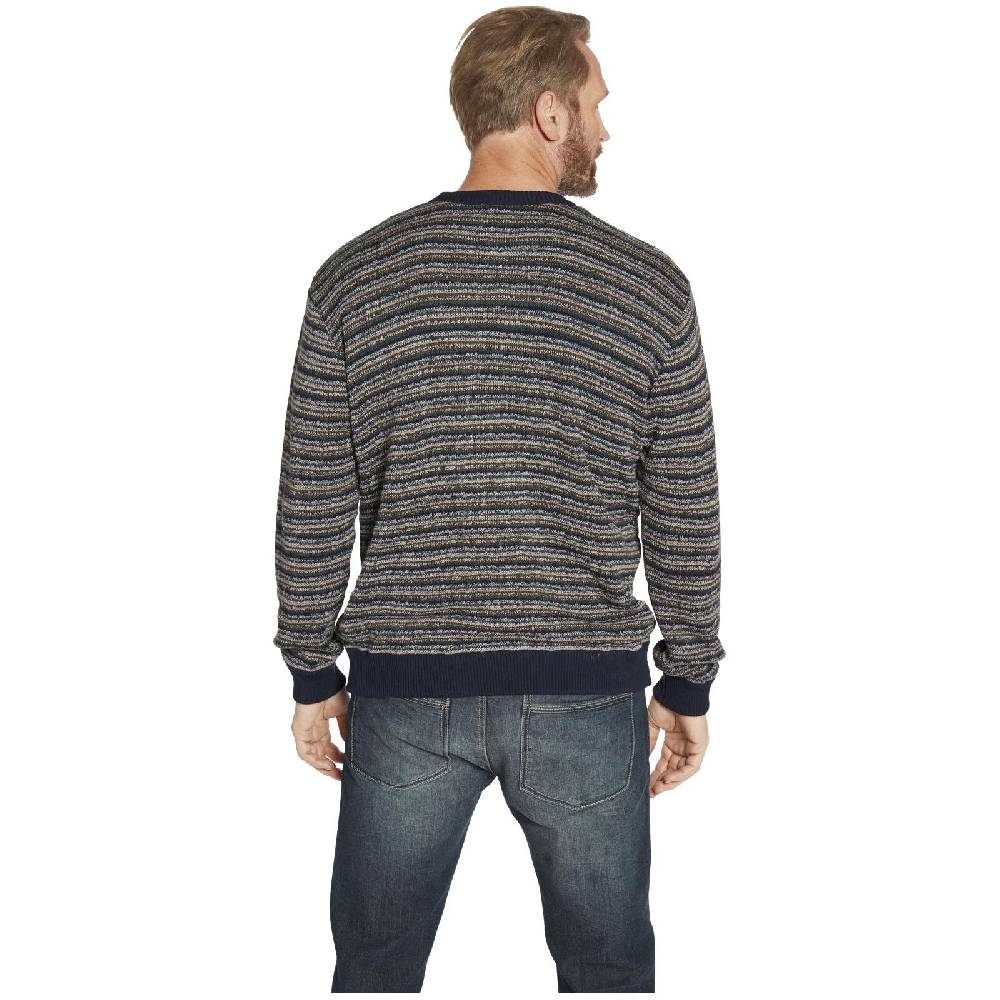 Jan Vanderstorm Pullover ERICH Dunkelblau Gemustert