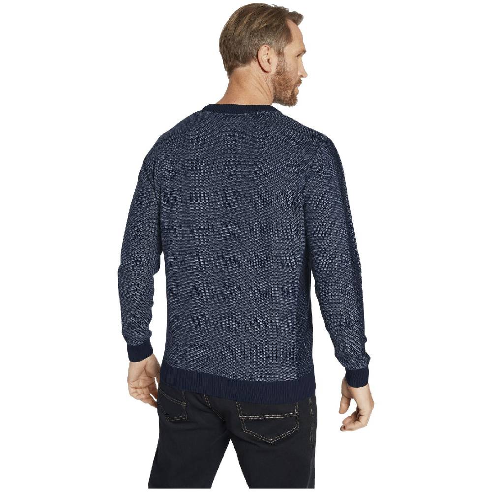 Jan Vanderstorm Pullover HALVAR Dunkelblau Gemustert