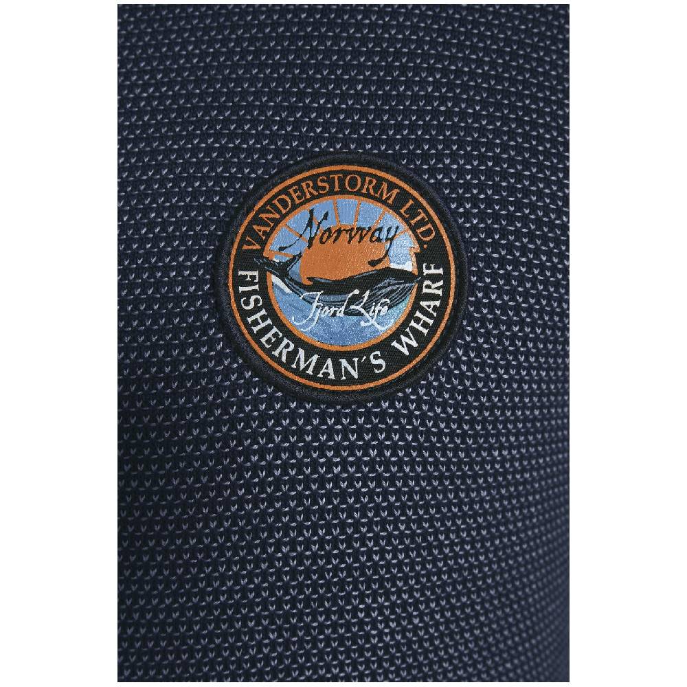 Jan Vanderstorm Pullover HALVAR Dunkelblau Gemustert