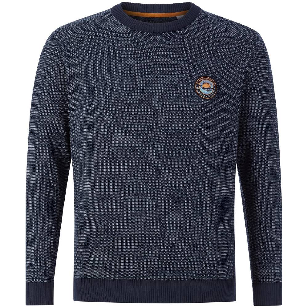 Jan Vanderstorm Pullover HALVAR Dunkelblau Gemustert