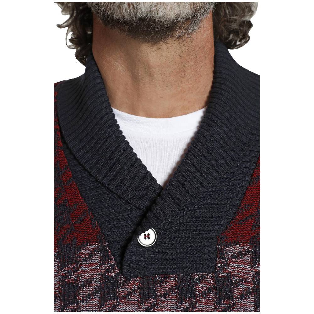 Jan Vanderstorm Pullover JORKIN Dunkelblau Gemustert