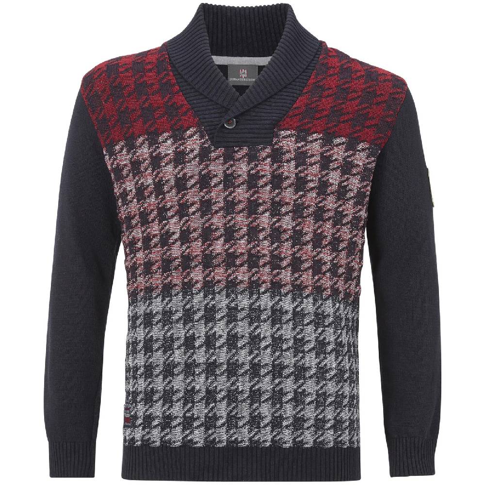 Jan Vanderstorm Pullover JORKIN dunkelblau gemustert