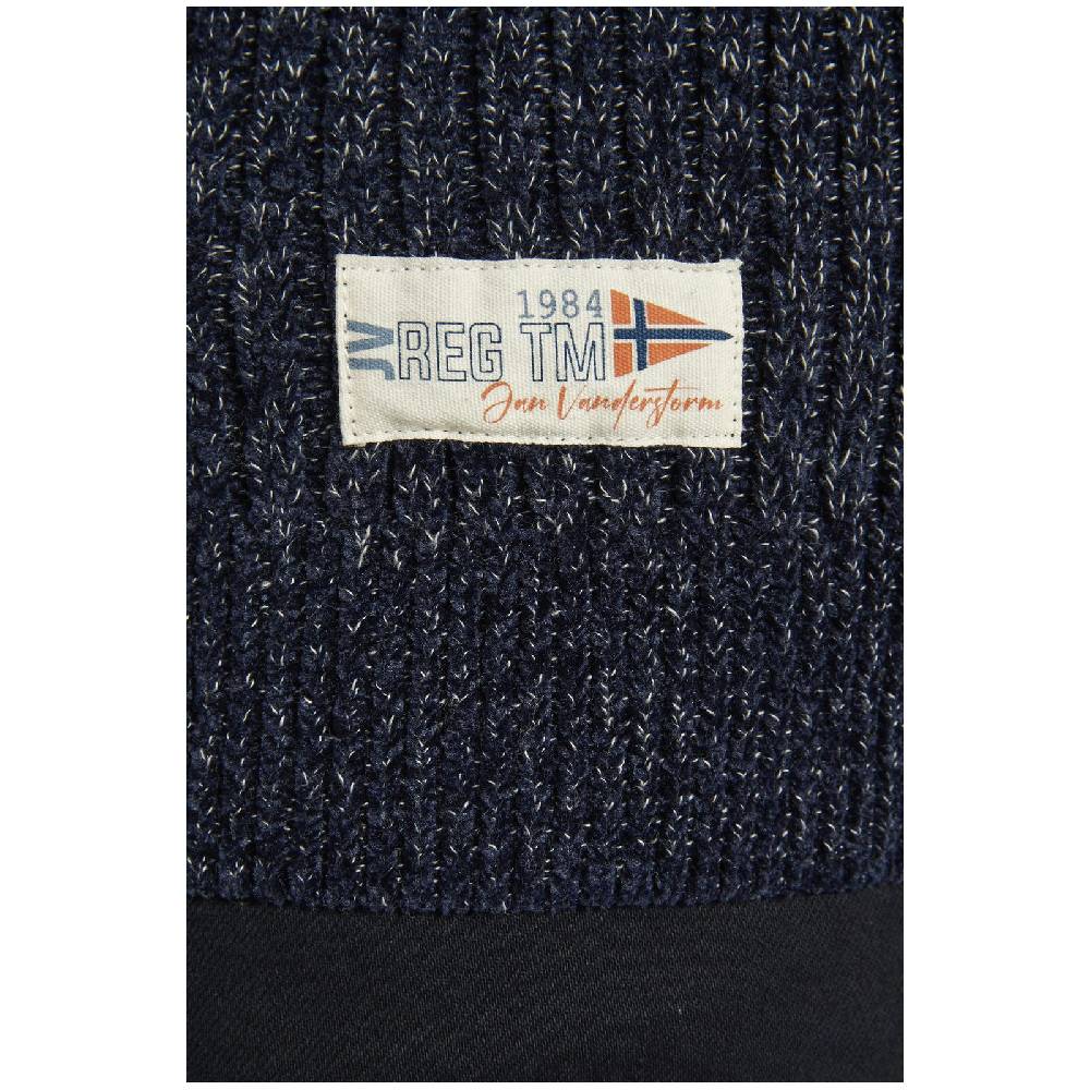 Jan Vanderstorm Pullover Mit Mütze RONAI Dunkelblau Melange