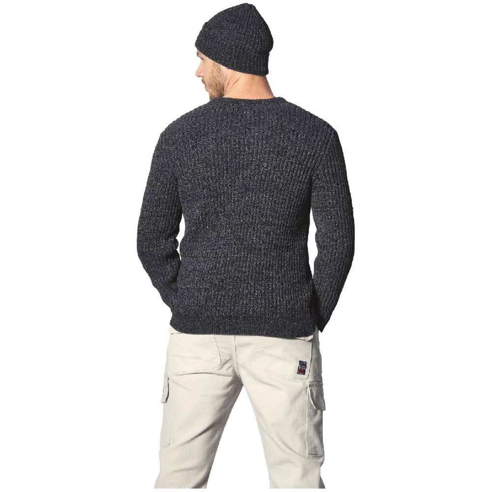 Jan Vanderstorm Pullover Mit Mütze RONAI Dunkelgrau Melange