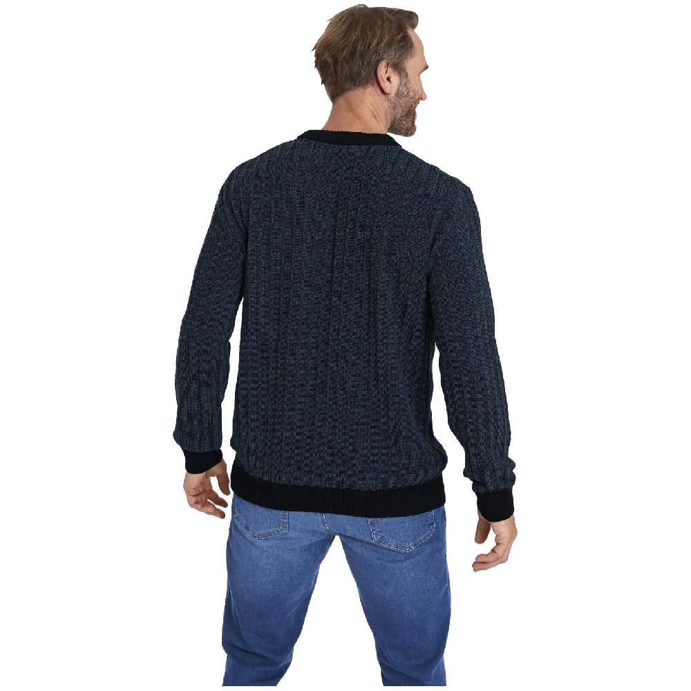 Jan Vanderstorm Pullover RICKMER Dunkelblau Melange
