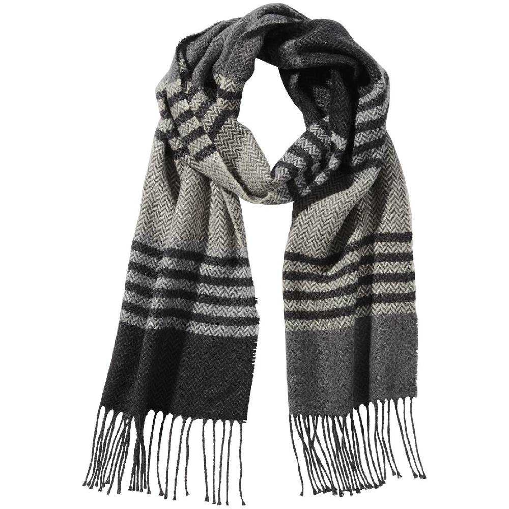 Jan Vanderstorm Schal MANGOR schwarz grau gemustert