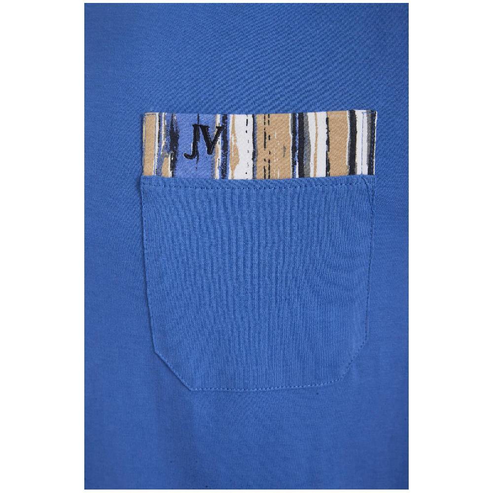 Jan Vanderstorm Schlafanzug ANTOS Royal Blau Gemustert