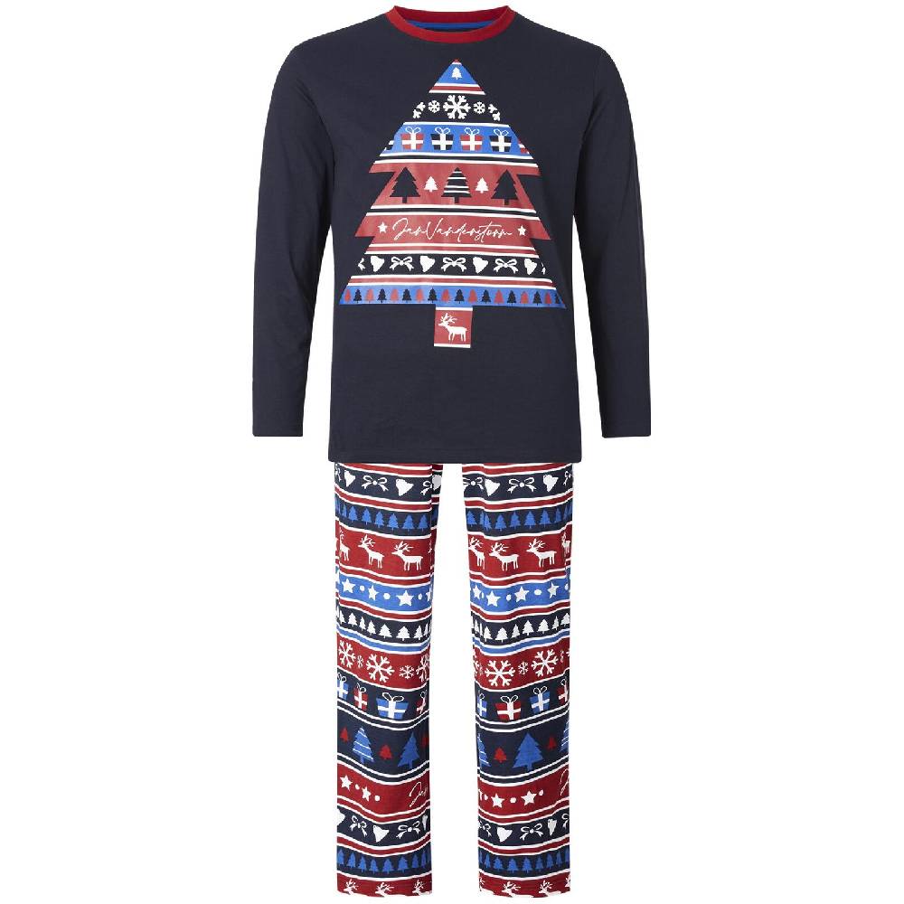 Jan Vanderstorm Schlafanzug ERILERT dunkelblau bedruckt