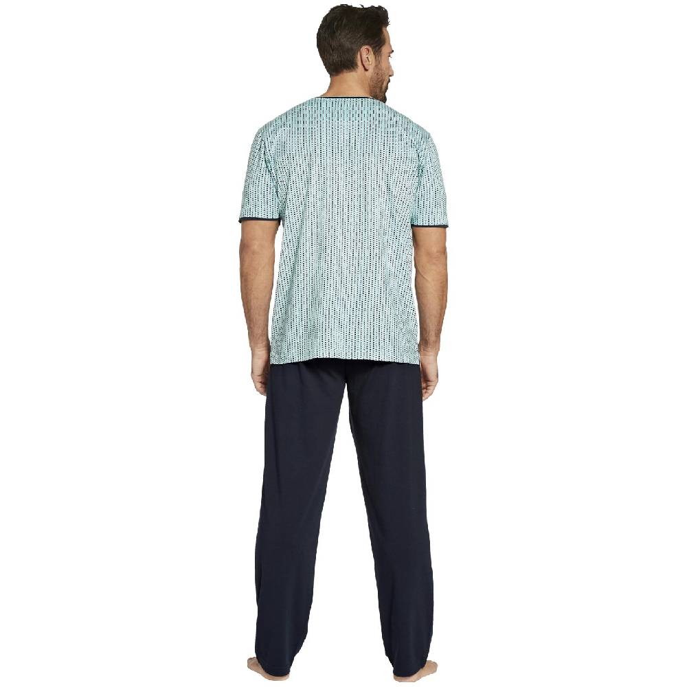Jan Vanderstorm Schlafanzug FINCKEL Mint Dunkelblau