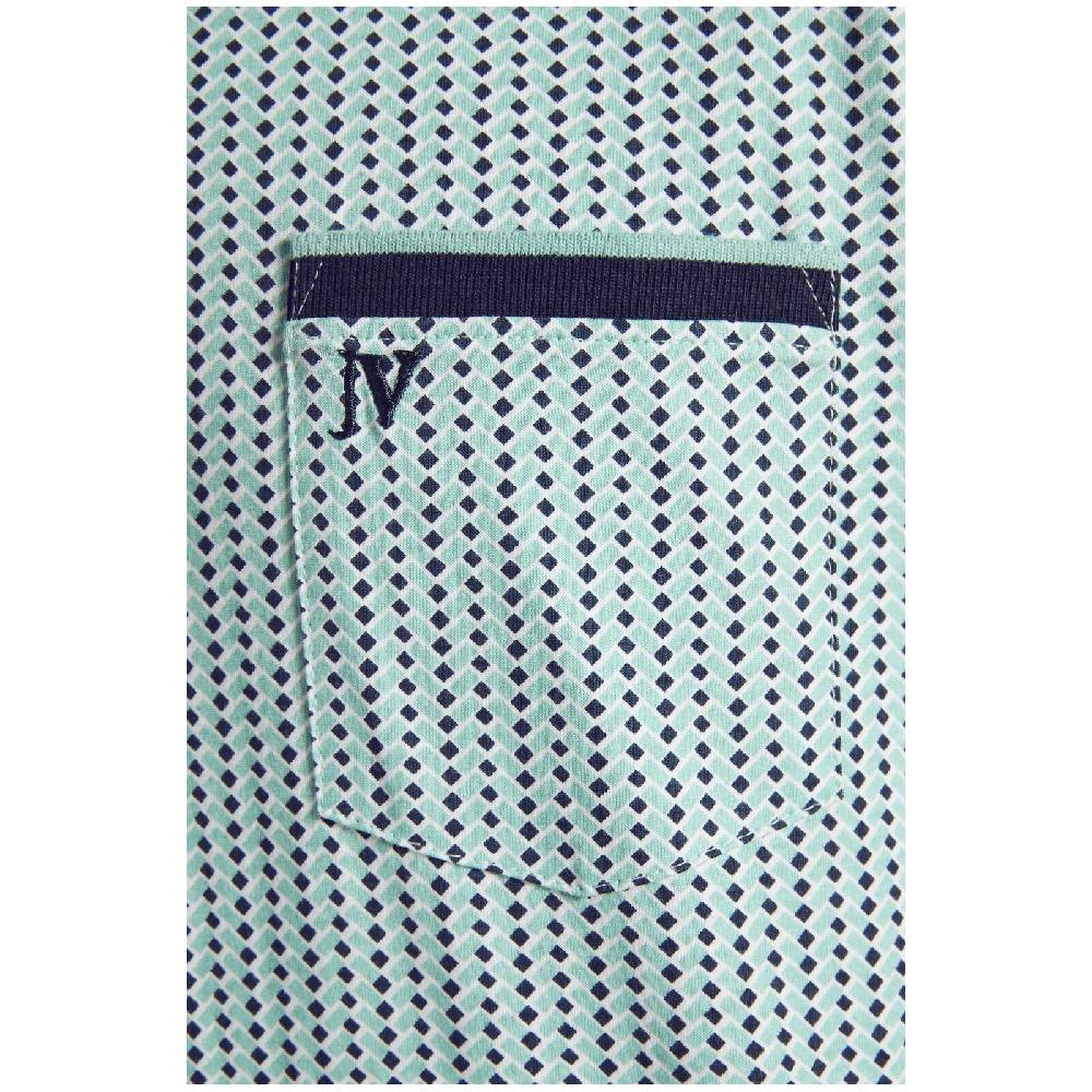 Jan Vanderstorm Schlafanzug FINCKEL Mint Dunkelblau