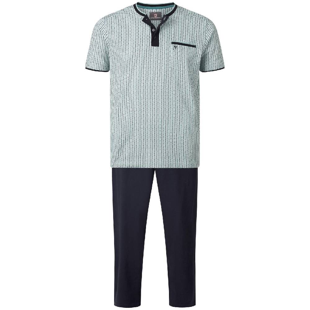 Jan Vanderstorm Schlafanzug FINCKEL mint dunkelblau