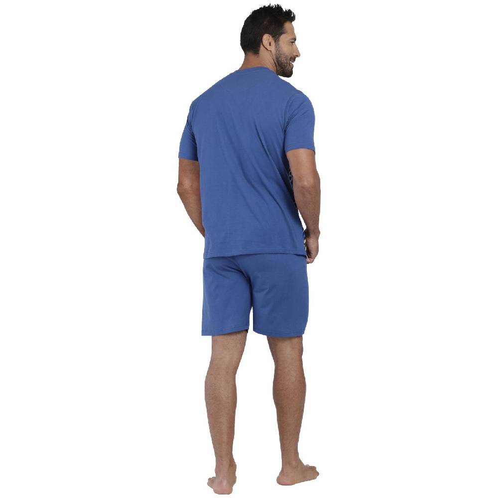 Jan Vanderstorm Schlafanzug TEUTOMAR Blau Gemustert